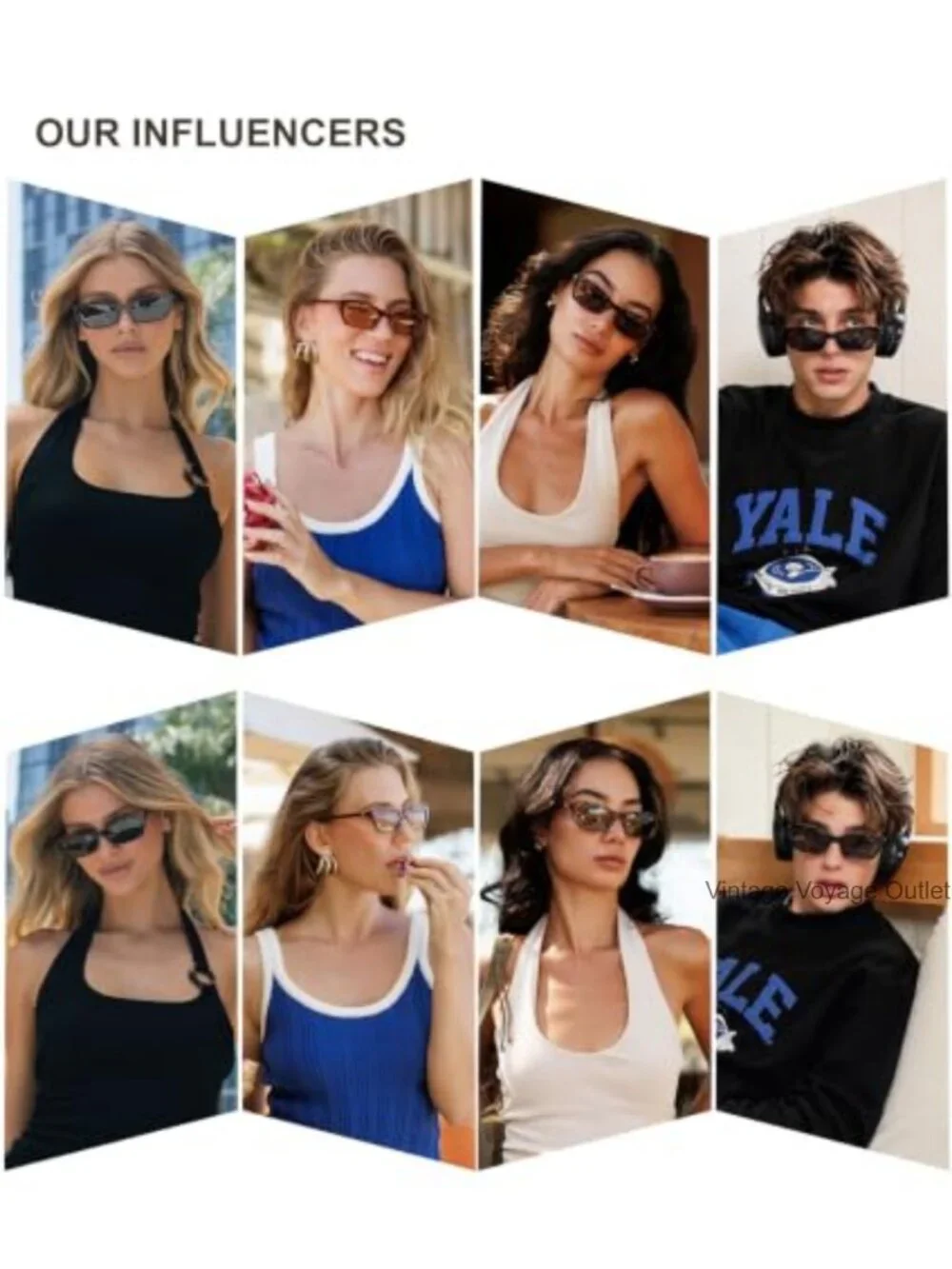 Retro Cat Eye Polarized Sunglasses for Women, UV400 Protection, Thin Rectangle